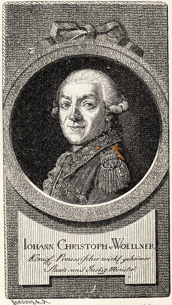 Johann Christoph von Woellner 1732-1800. by Theodor Knesing