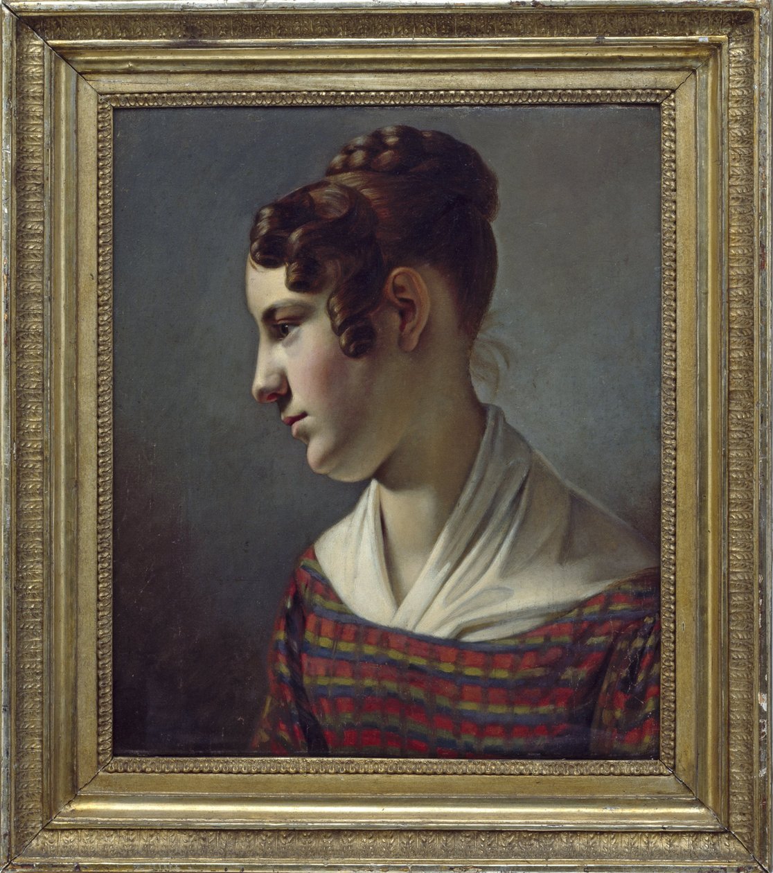 bir kızın portresi by Theodor Leopold Weller