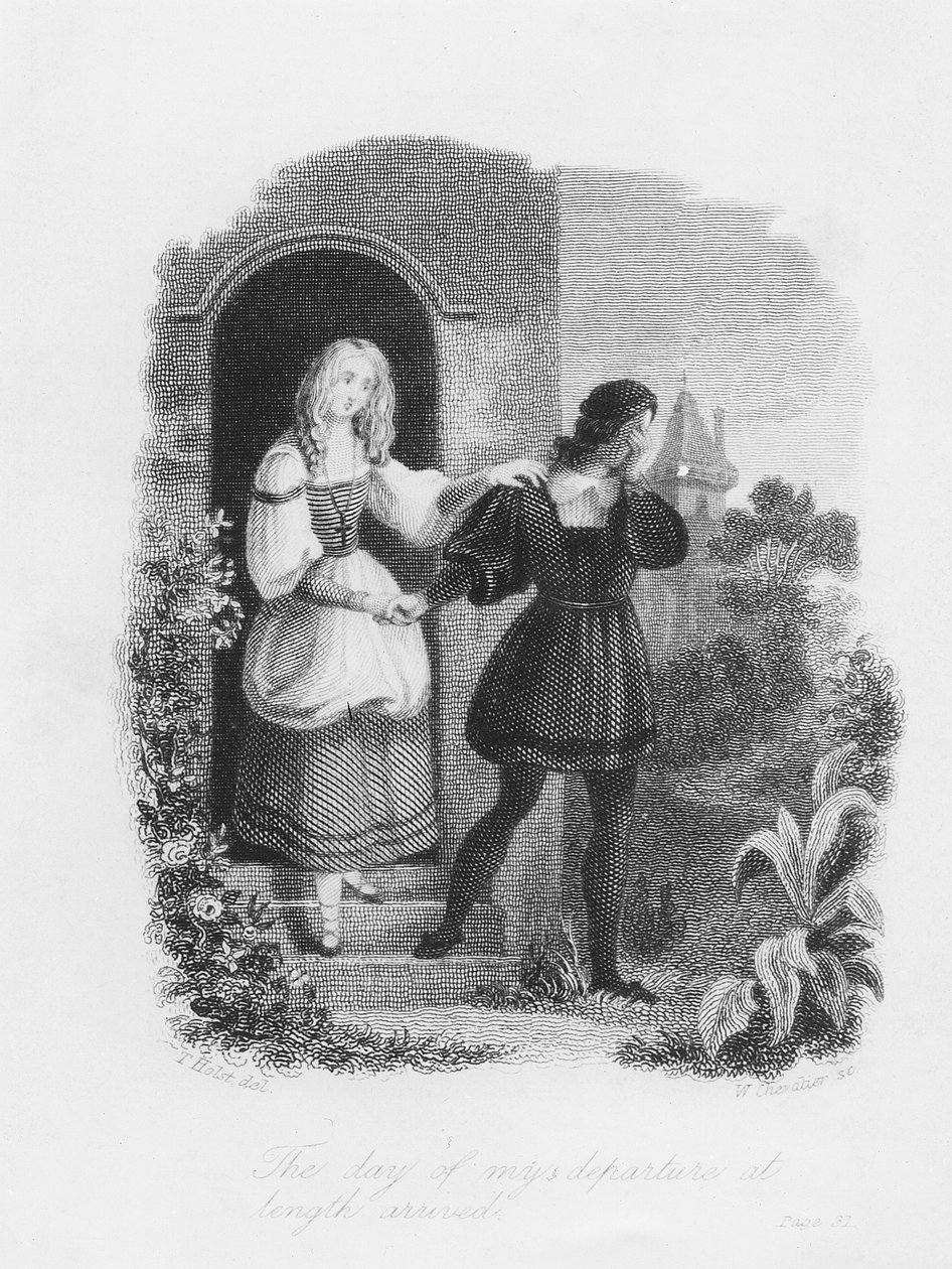 Ayrıldığım Gün Geldi, William Chevalier (1804-66) tarafından oyulmuş Mary Shelley (1797-1851) tarafından 