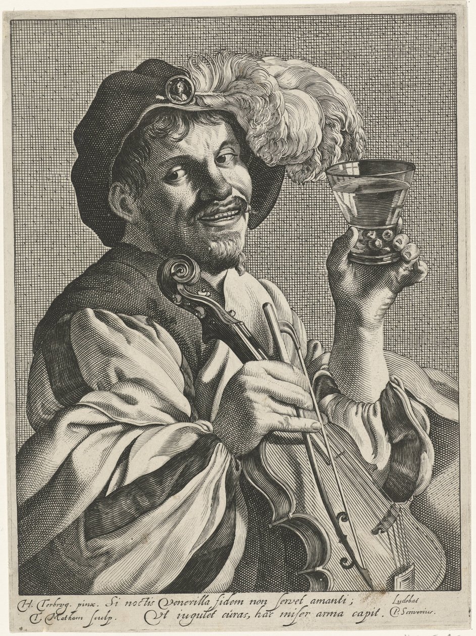 Adam keman ve rummer by Theodor Matham