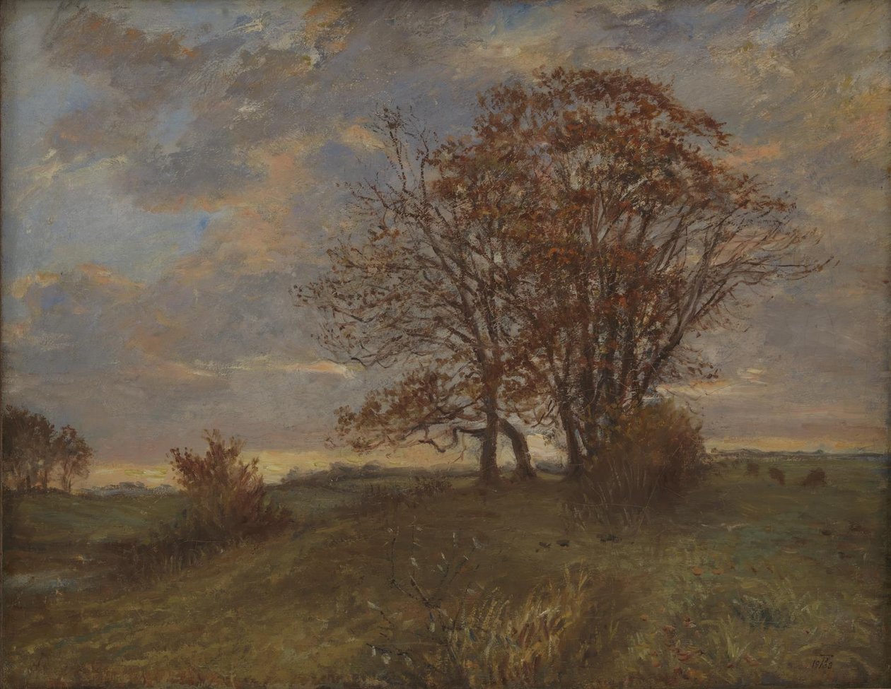 Borup, Zelanda yakınlarında bir manzara. Akşam by Theodor Philipsen