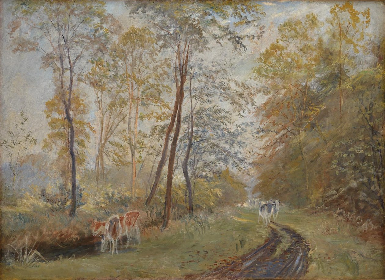 Mejlgaard Manor, Jutland yakınlarındaki Sorteaa Nehri by Theodor Philipsen