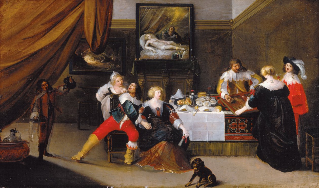 Kart oyuncuları (tavla oyuncuları) - Kart Oyuncuları, Rombouts, Theodor (1597-1637). Tuval üzerine yağlı boya, c. 1620-1630. Residenzgalerie Salzburg by Theodor Rombouts