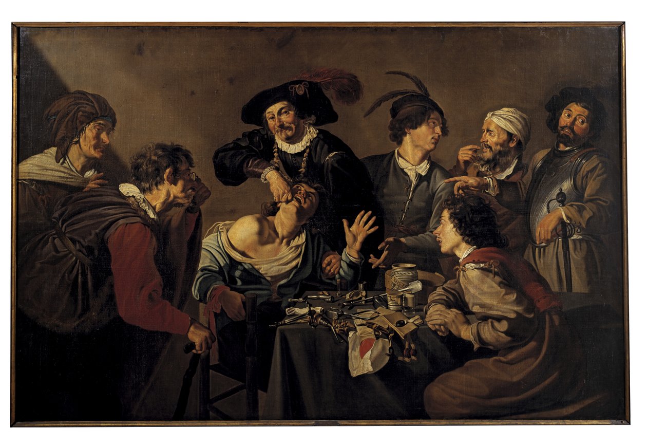 Diş Çıkarıcı (tuval üzerine yağlıboya) by Theodor Rombouts