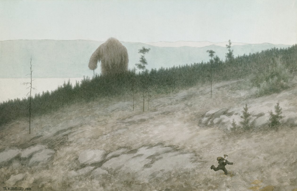 Ash delikanlı ve trol by Theodor Kittelsen