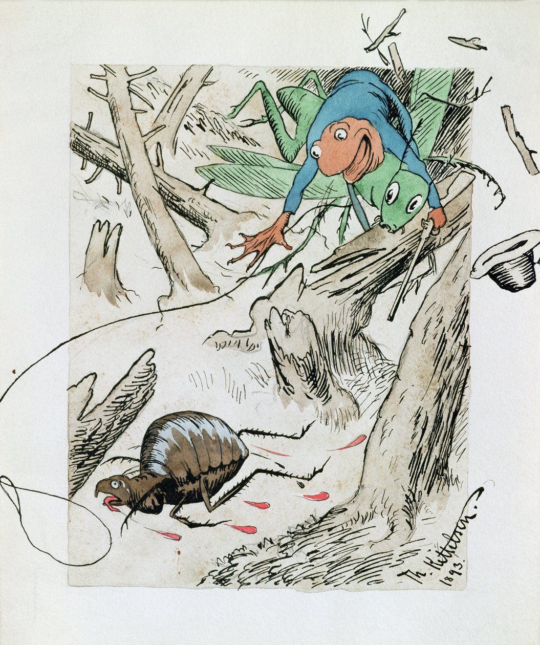 Bakir ormanda pire avı by Theodor Kittelsen