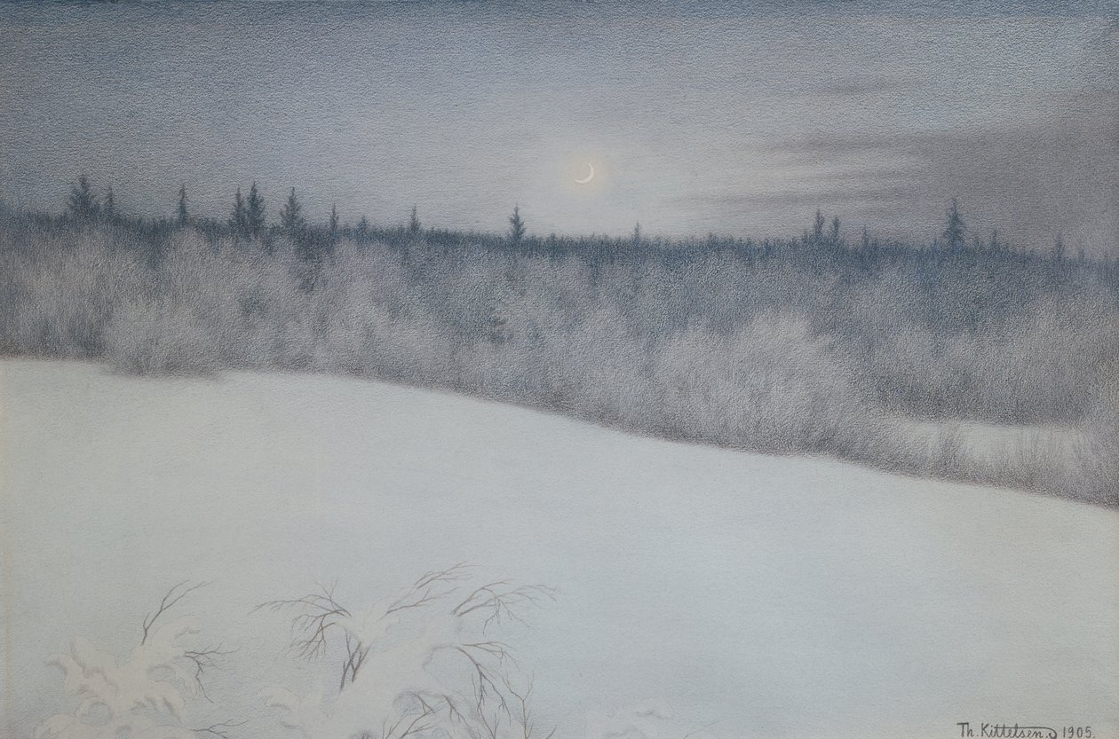 Yeni Yıl arifesi by Theodor Kittelsen