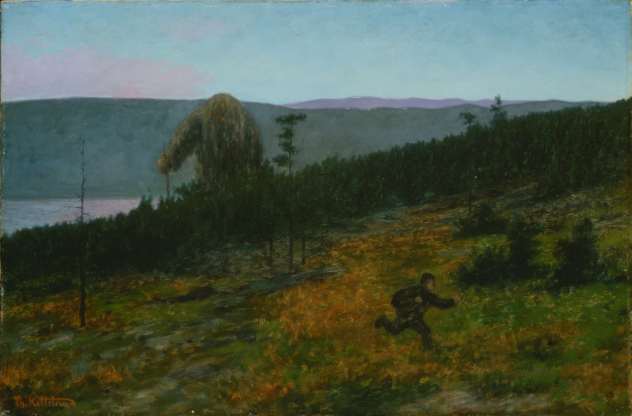 Kül Delikanlı ve Trol by Theodor Kittelsen