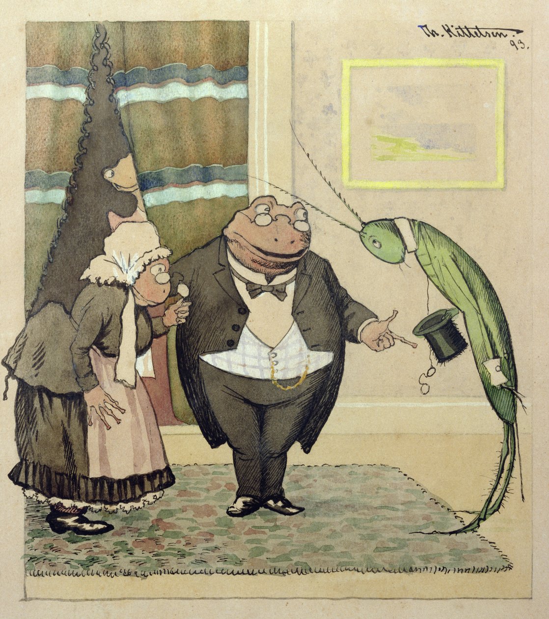 Genç Bay Green Ziyaret Ediyor by Theodor Kittelsen