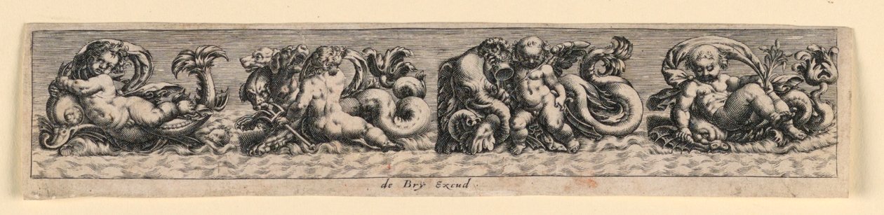Dekoratif Panel: Deniz Canavarları by Theodor de Bry