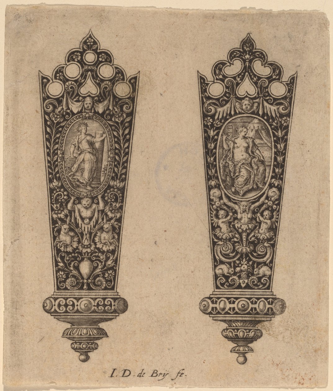 Bıçak Sapı Süsleme by Theodor de Bry
