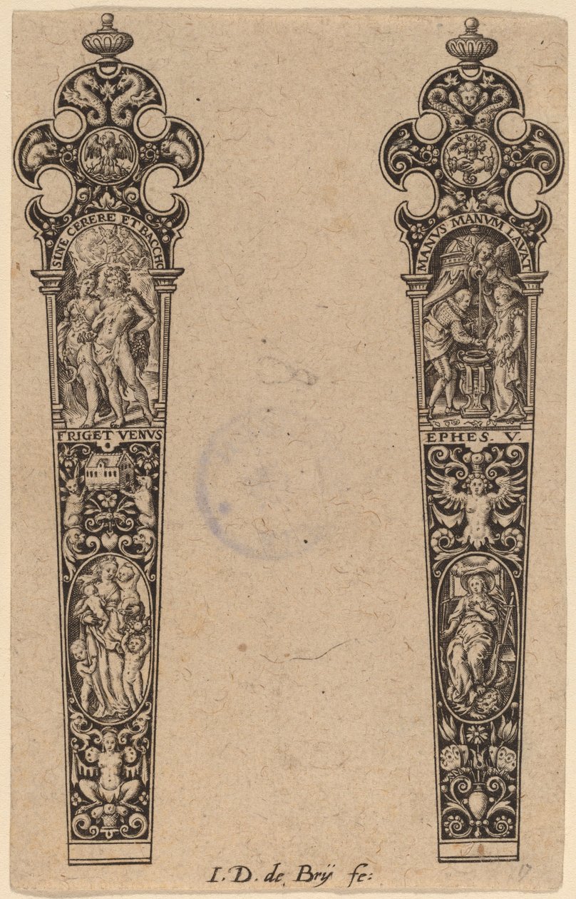 Bıçak Sapı Süsleme by Theodor de Bry