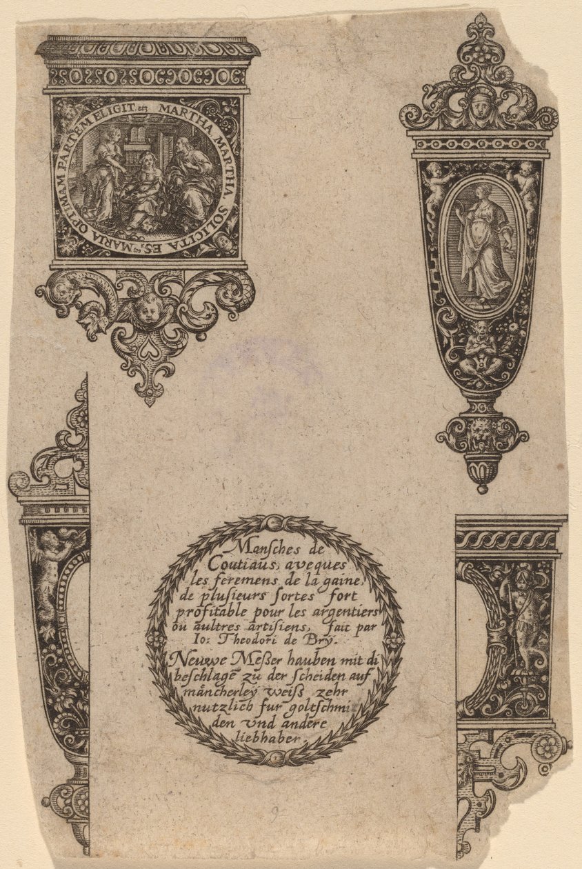 Bıçak Sapı Süsleme by Theodor de Bry