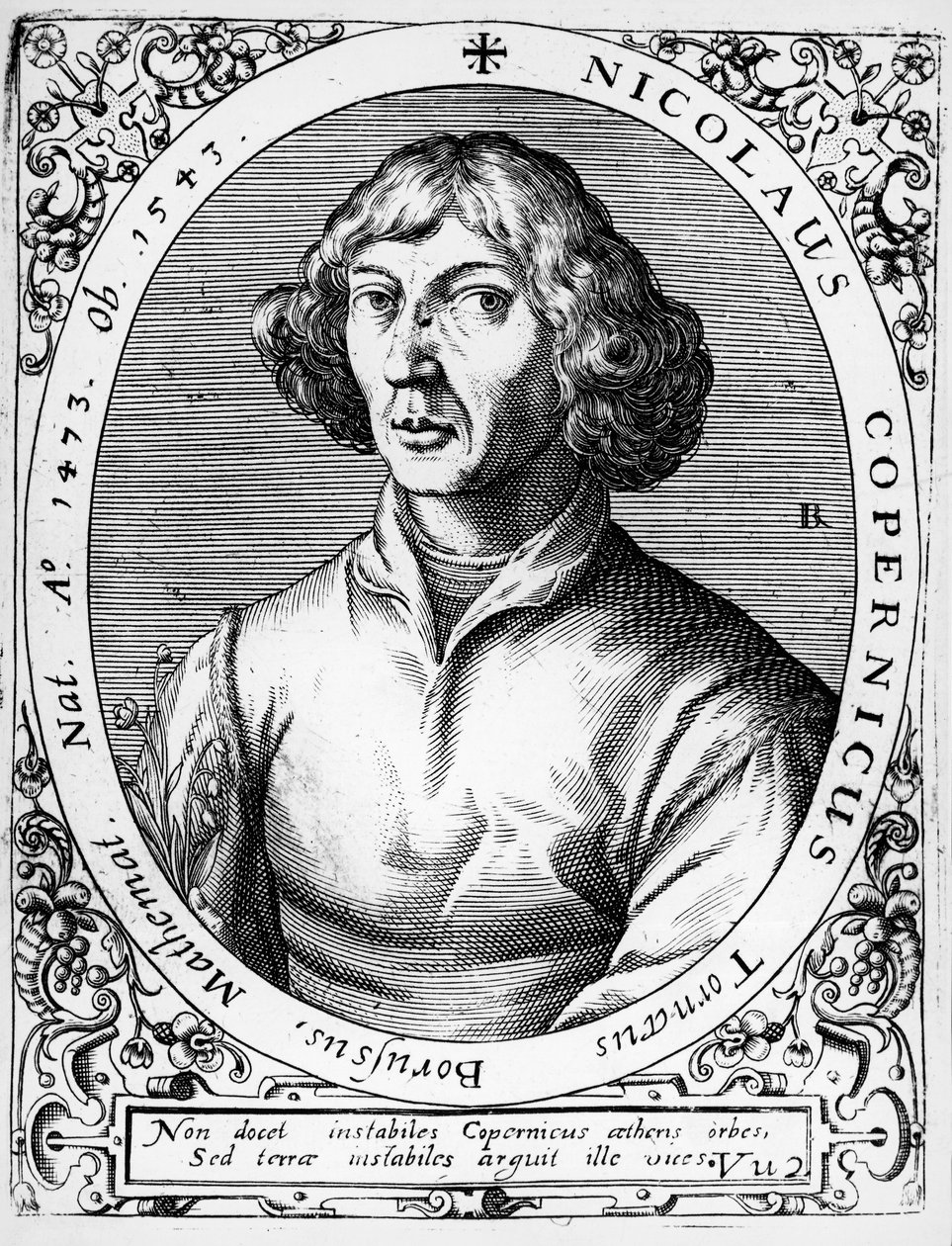 Nicolaus Copernicus (Torun) olarak bilinen Mikolaj Kopernik'in portresi by Theodor de Bry