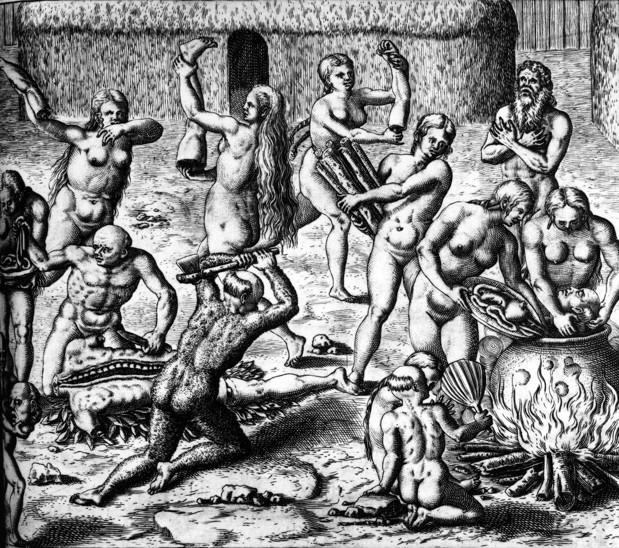 yamyamlık sahnesi by Theodor de Bry