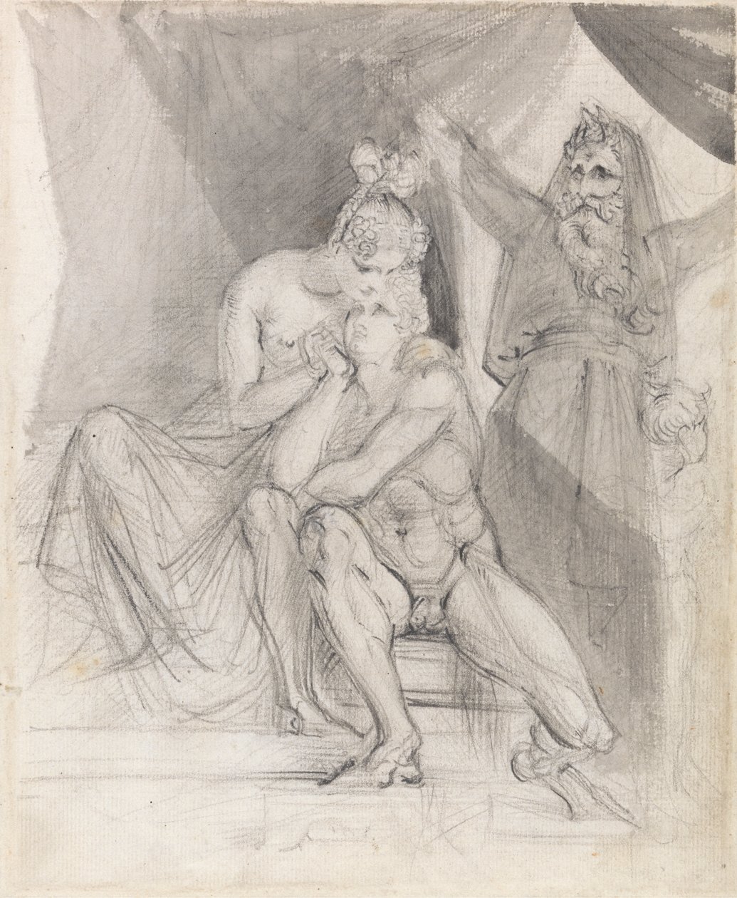 Prospero, Ferdinand ve Miranda'yı İzliyor by Theodor von Holst