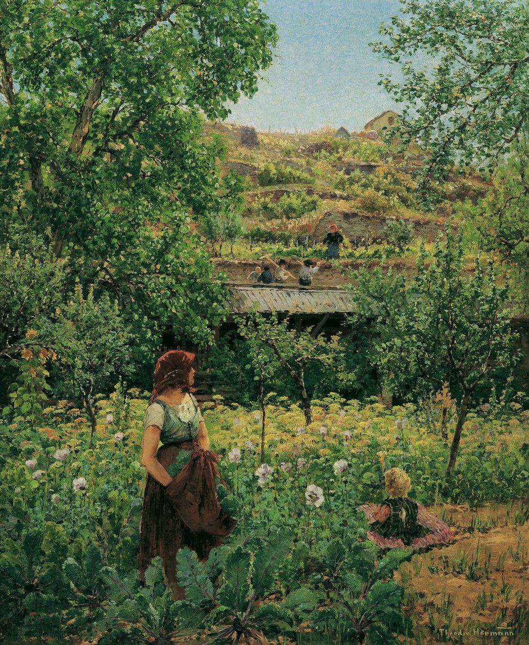 haşhaştaki kız by Theodor von Hormann