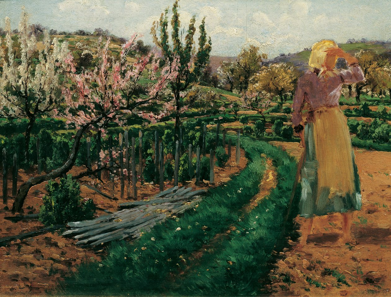meyve bahçesindeki kız by Theodor von Hormann