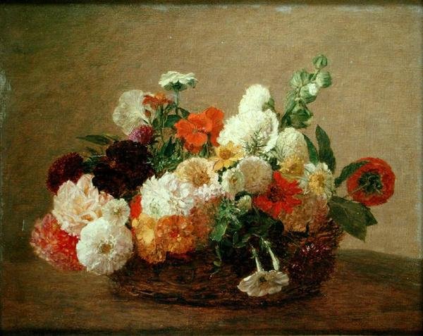 Çiçeklerle Natürmort by Theodore Fantin Latour