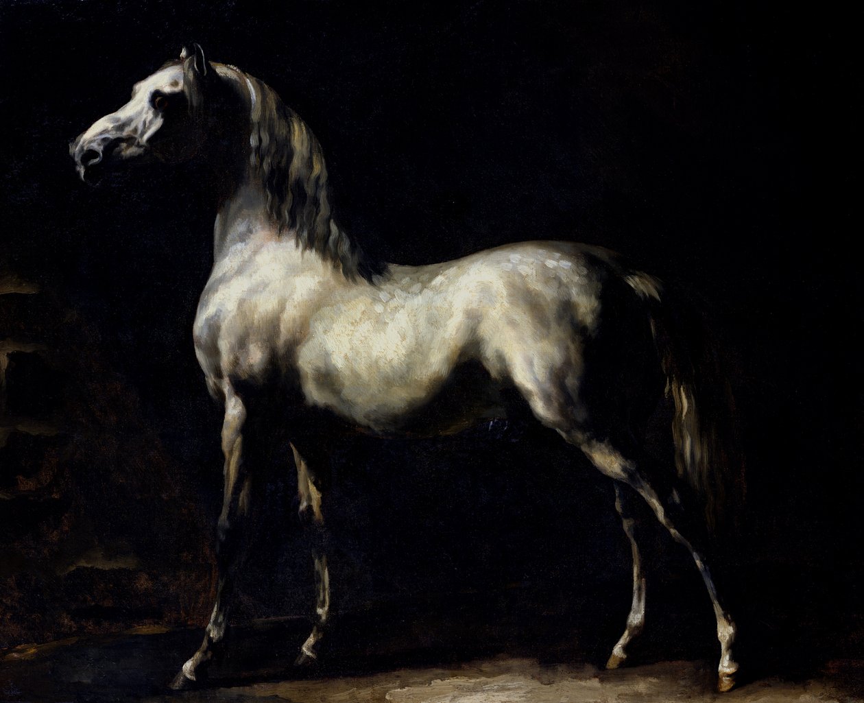 Bir Dapple Gray Çalışması by Theodore Gericault