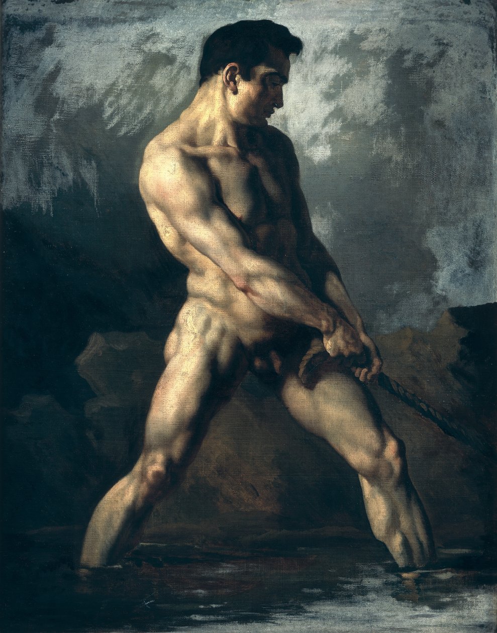 Çıplak Erkek Çalışması by Theodore Gericault