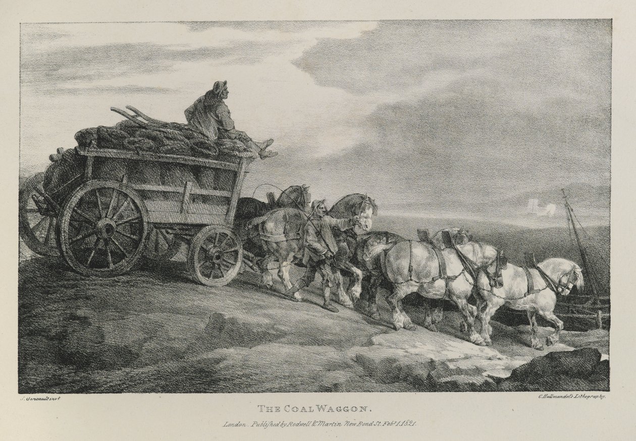 Kömür Arabası, 1821 by Theodore Gericault