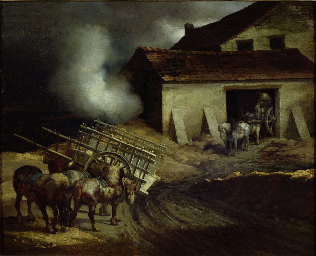Sıva Fabrikasındaki Fırın by Theodore Gericault