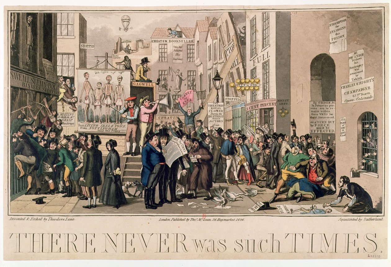 'Asla Böyle Zamanlar Olmadı', 1826 (aquatint) by Theodore Lane