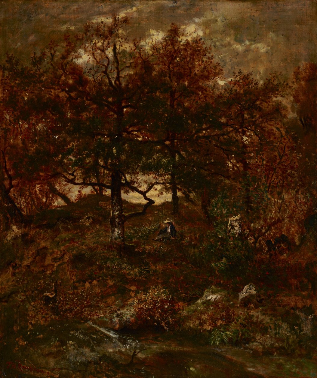 Sonbahar, St. Jean de Paris, Fontainebleau Ormanı by Pierre Etienne Theodore Rousseau
