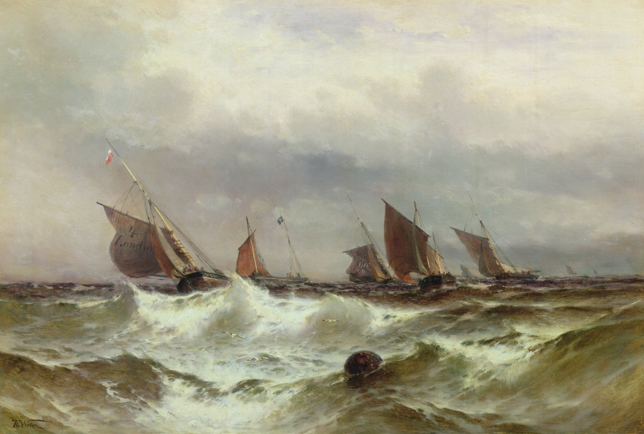 Dover Pilot ve Balıkçı Tekneleri by Theodore Weber
