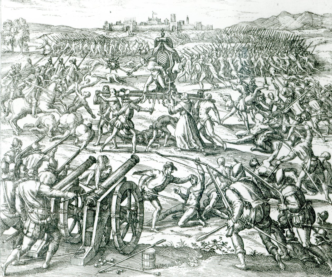 Cajamarca Savaşı, 1532 by Theodore de Bry