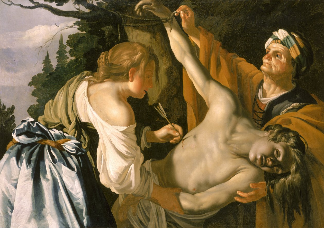 The Nursing of Saint Sebastian, 1622  by Theodore van Baburen