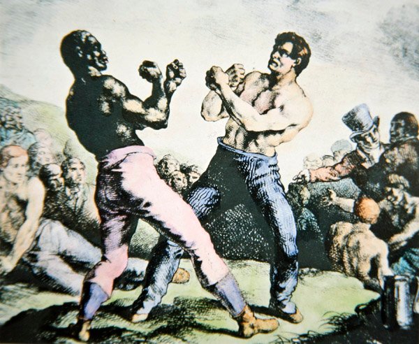 Boksörler (renkli taş) by Theodore (after) Gericault