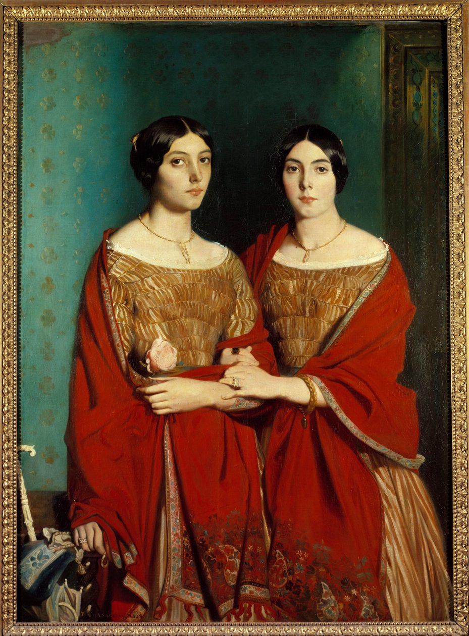 Bayan Chasseriau iki kız kardeş söyledi. Sanatçının Adele (1810-1869) ve Aline (1822-1871) kız kardeşlerinin portresi. Theodore Chasseriau