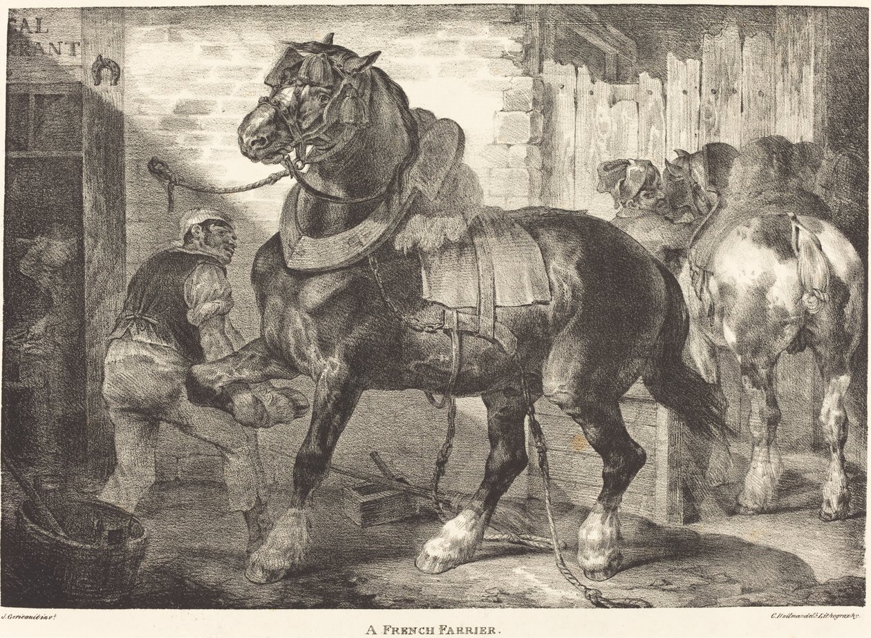 bir Fransız nalbant by Theodore Gericault