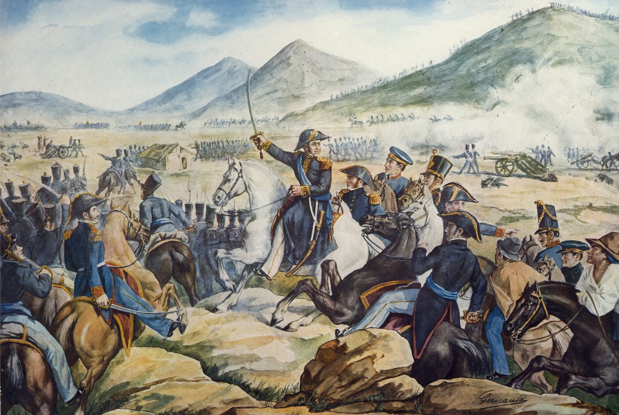 Arjantinli General Jose de San Martin (1778-1850) Chacabuco Savaşı