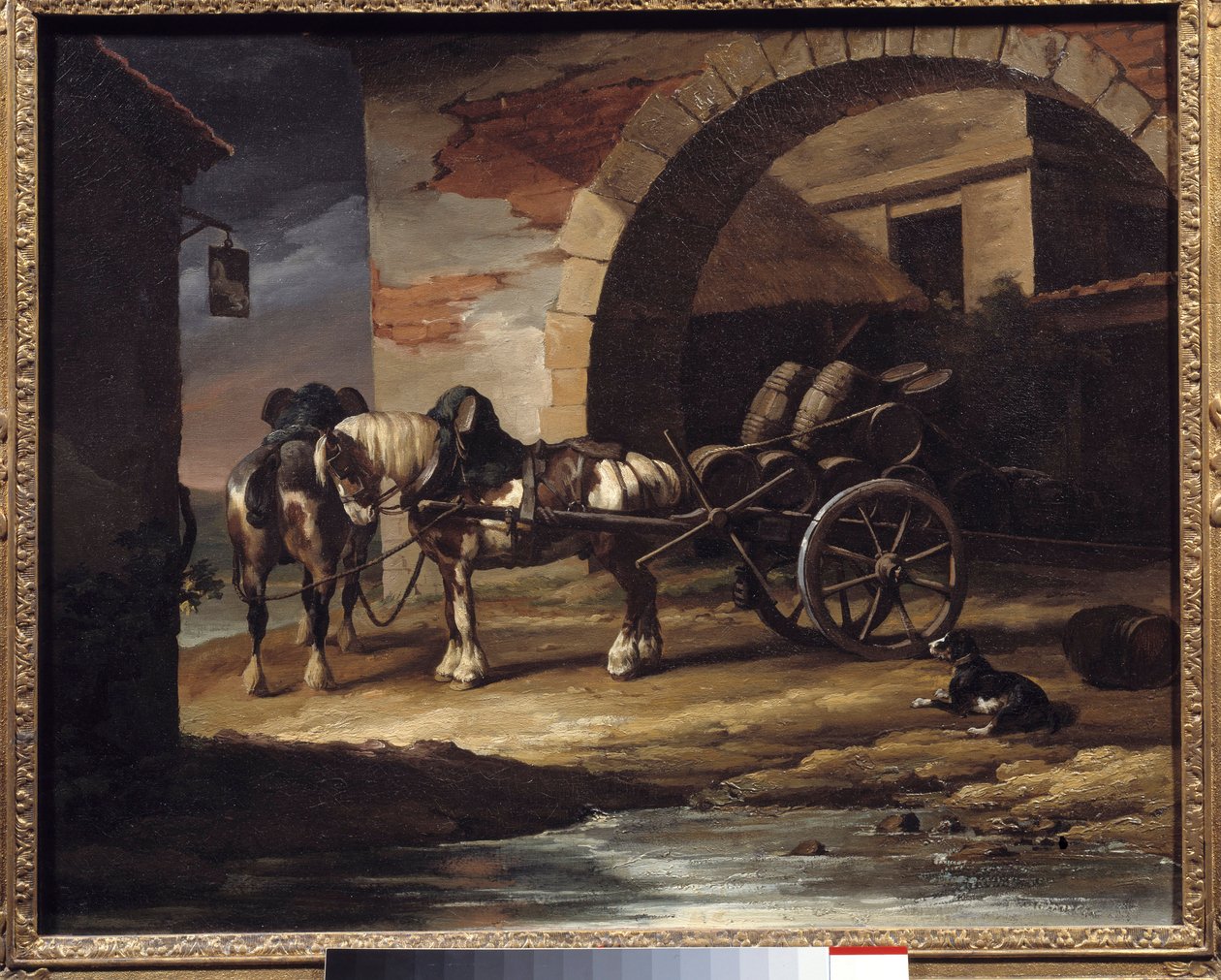 Şarap fıçılarıyla dolu araba veya Theodore Gericault
