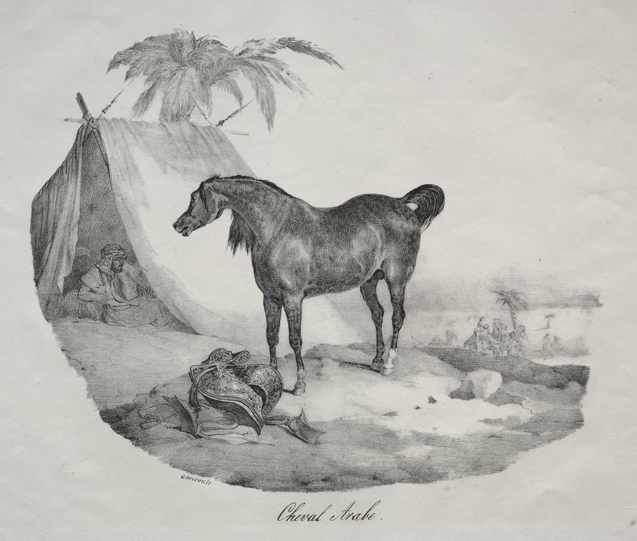 Arap atı. by Theodore Gericault