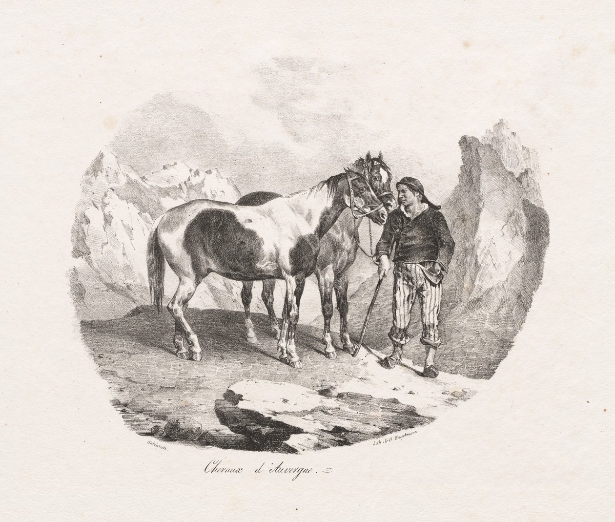 Auvergne Atları, 1822. by Theodore Gericault