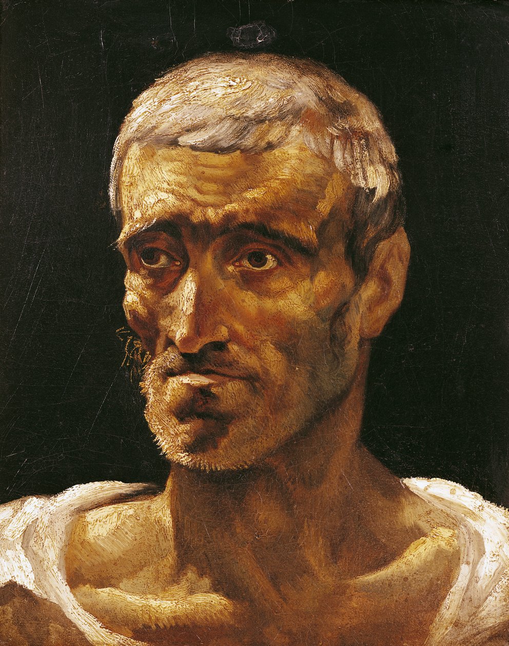 Batık Bir Adamın Başı, Medusa Salı için çalışma, 1817-19 by Theodore Gericault