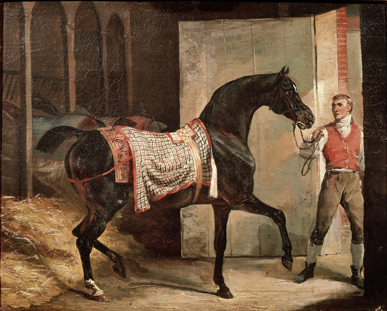 Ahırdan ayrılan at (tuval üzerine yağlıboya, 19. yüzyıl başı) by Theodore Gericault