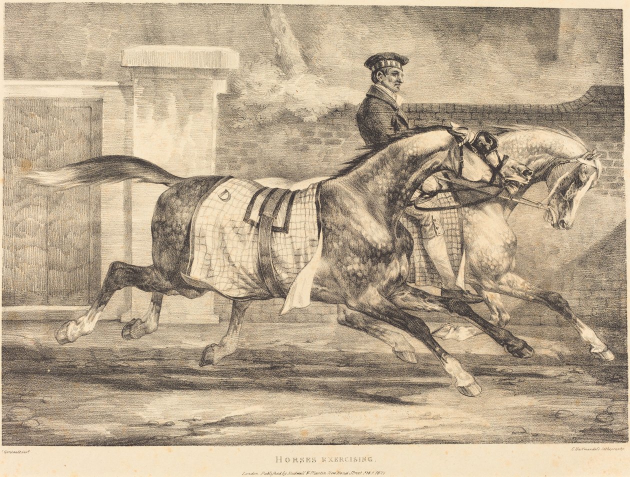 Egzersiz Yapan Atlar by Theodore Gericault
