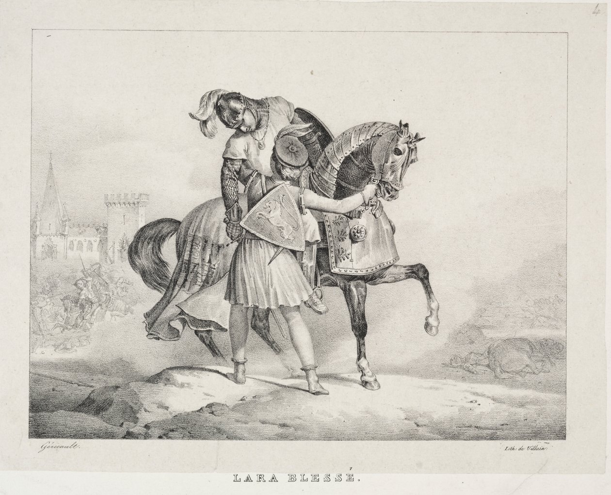 Lara Yaralı by Theodore Gericault