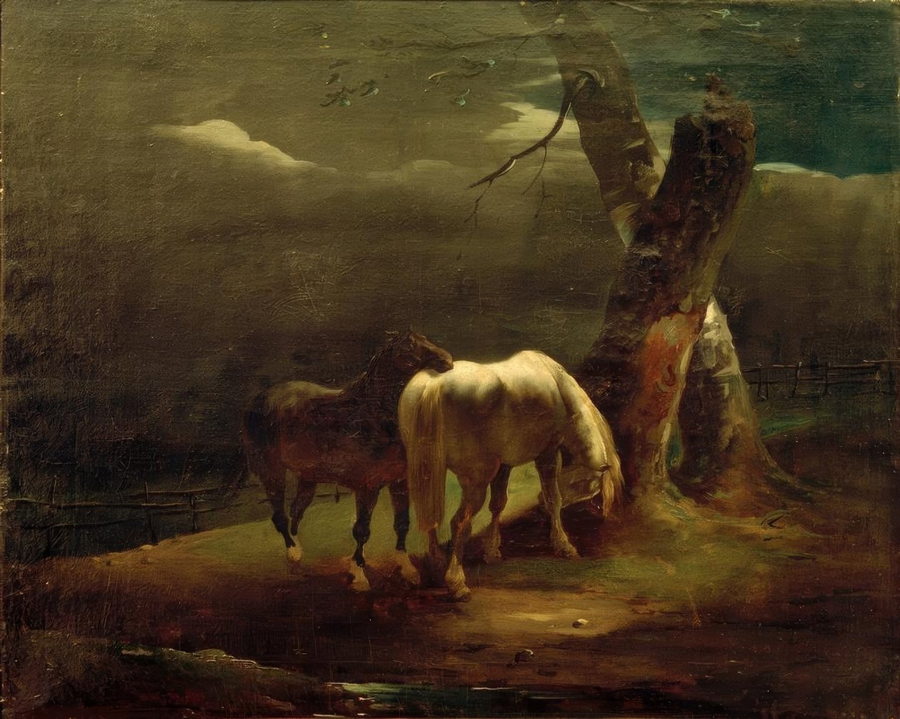 Meradaki atlar by Theodore Gericault