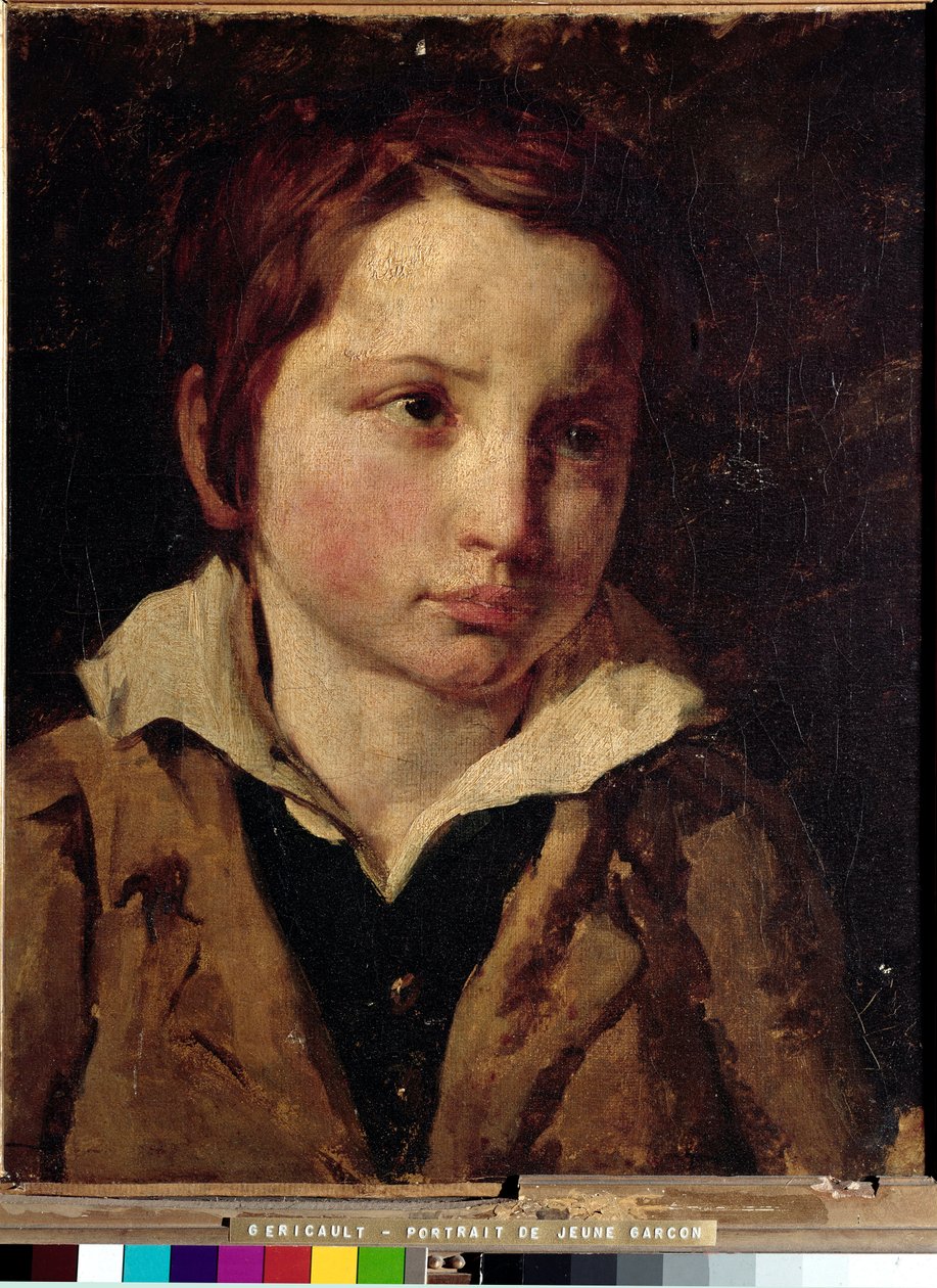 Genç bir çocuğun portresi, muhtemelen Olivier Bro - tuval üzerine yağlı boya by Theodore Gericault