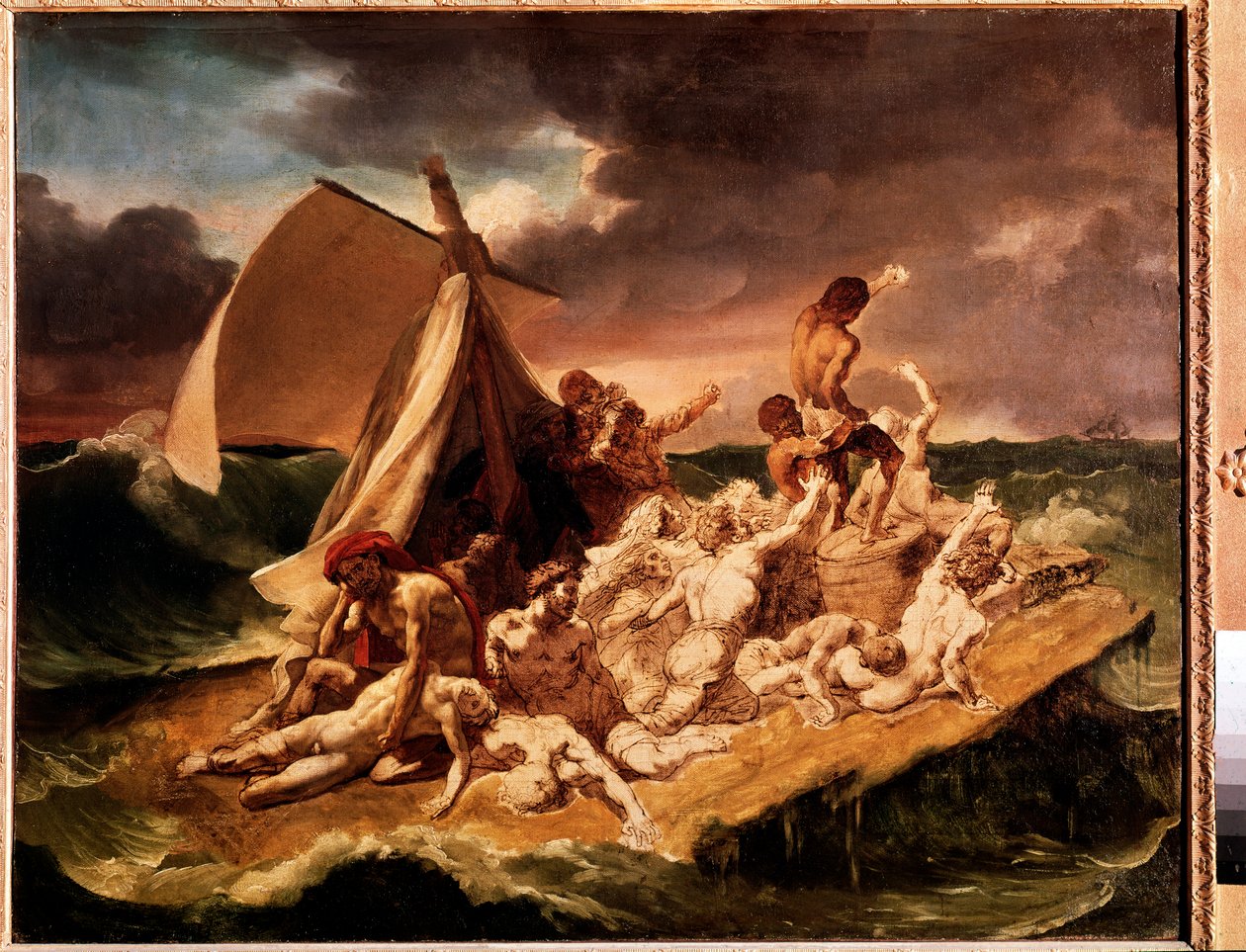 Meduse salı için hazırlık çalışması (tuval üzerine yağlı boya by Theodore Gericault
