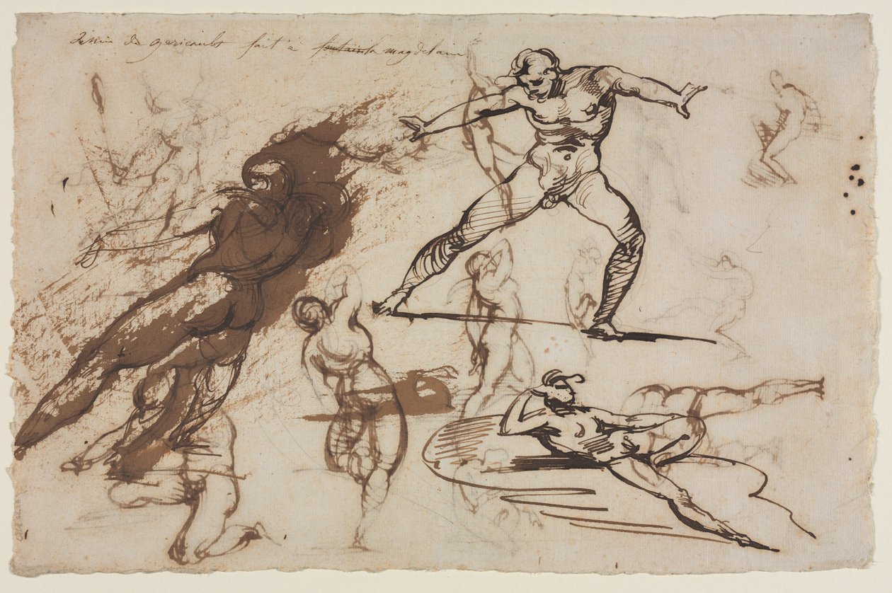 Eskiz Levhası recto, 1819. by Theodore Gericault