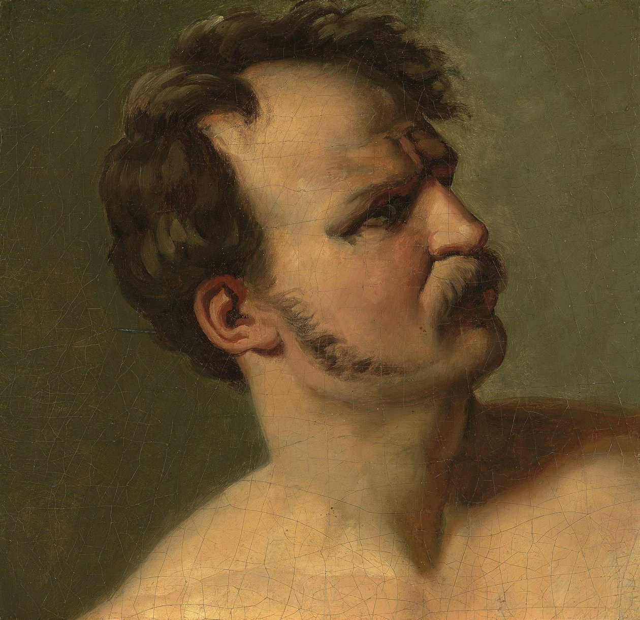 Profildeki Bir Adamın İncelenmesi, c.1812 by Theodore Gericault