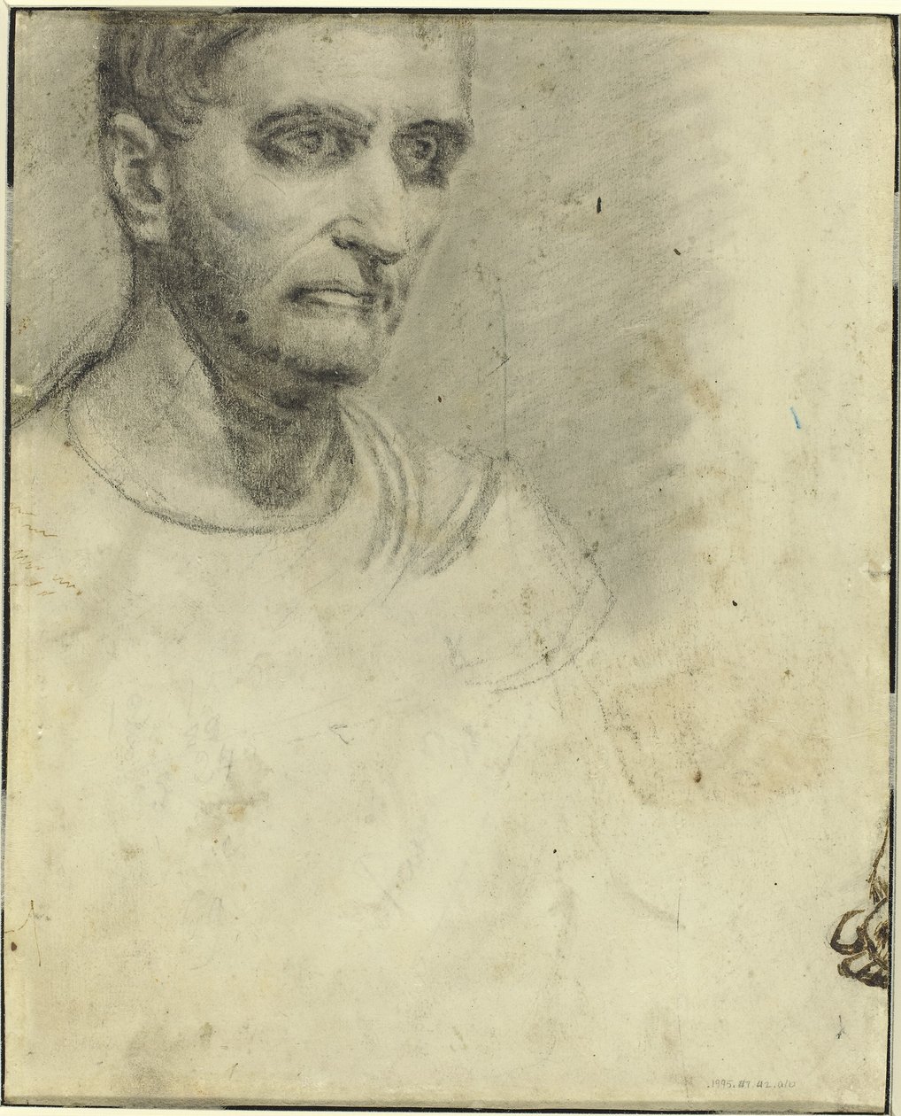 Bir Adamın Çalışması [verso] by Theodore Gericault