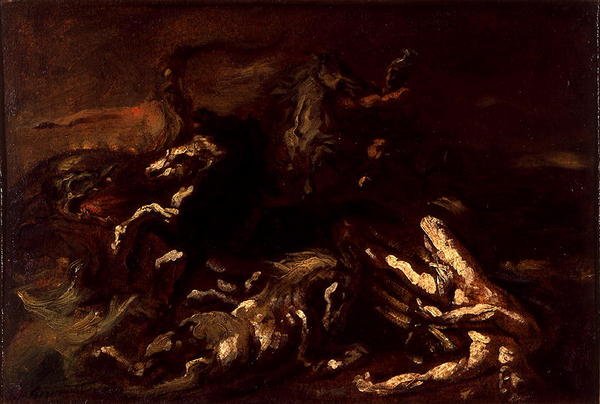 Hippolytus'un Ölümü (tuval üzerine yağlı boya) by Theodore Gericault